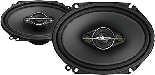 Pioneer A-Series Standard TS-A6881F 6” x 8” 4-Way Speakers (Pair) – 350W Max, Balanced Sound + Smooth Treble, Enhanced Bass, Great Stock Replacement