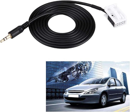 Acouto for Radio Bluetooth Adapter, AUX Cable Car Audio AUX Auxiliary Cable with Radio Removal Tools for 307 308 407 for C2 C5