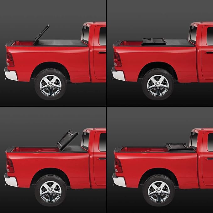 DNA Motoring Truck Bed Soft Tri-Fold Adjustable Tonneau Cover Compatible with 94-04 S10 / Sonoma 6 Feet Fleetside Bed, TTC-TRISOFT-040