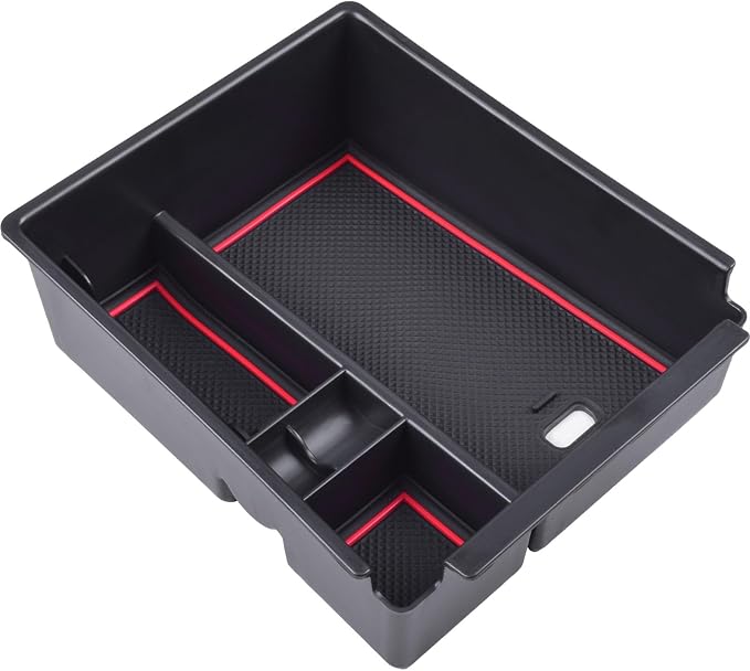 HGWEI Center Console Organizer Compatible with 2022-2024 Hyundai Tucson & Santa Cruz 2022-2025 Interior Accessories Armrest Storage Box Insert Tray (Not for 2025 Limited/Hybrid/Plug-in Hybrid) Red