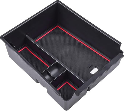 HGWEI Center Console Organizer Compatible with 2022-2024 Hyundai Tucson & Santa Cruz 2022-2025 Interior Accessories Armrest Storage Box Insert Tray (Not for 2025 Limited/Hybrid/Plug-in Hybrid) Red