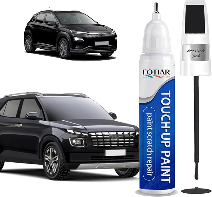 Abyss Black (A2B) Touch up Paint for Hyundai-Exact Match Scratch Repair Kit 2-In-1 Premium Car Paint Pen for Chips & Nicks