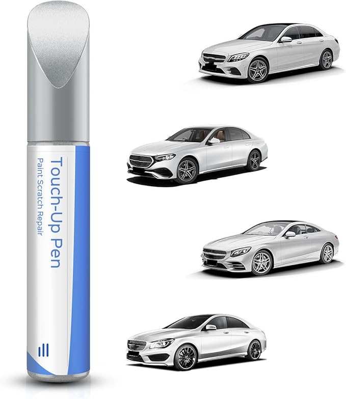 650/9650 Calcite/Cirrus White Touch Up Paint Compatible with Mercedes-Benz Exact Match–Chips and Nicks Touch Up