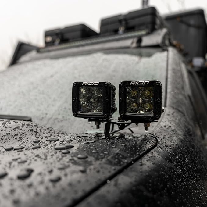 RIGID INDUSTRIES D-Series PRO LED Light Pods Flood, Pair