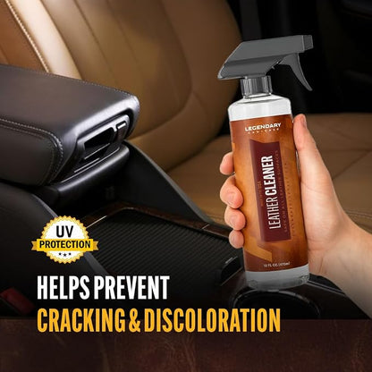 Legendary Leather Cleaner - Colorless Interior Car Cleaner & Interior Detailer - Lifts Dirt, Grime & Spots with a Natural Finish - Car Cleaning Supplies for Your Truck, SUV & Van