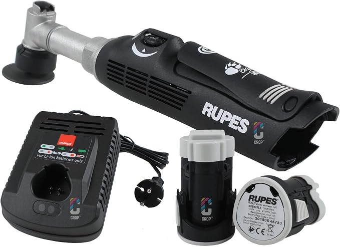 RUPES Bigfoot Nano with iBrid Technology Long Neck Battery Starter Kit - Cordless Detail Polisher Set