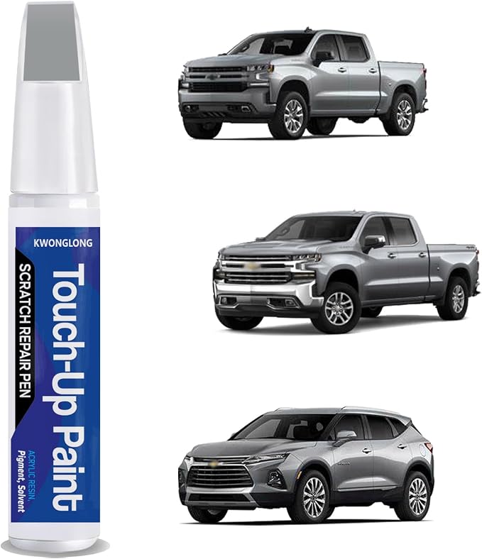 for Chevy Silver Ice Metallic (GAN/WA636R) Car Touch-Up Paint, Compatible with Chevrolet-GMC Car Paint Scratch Repair Kit, Quick & Easy Solution to Repair