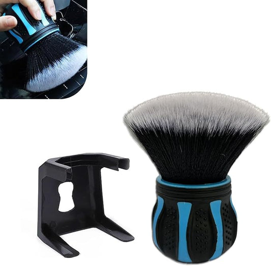 1 PC Car Detail Brush, Spherical Ultra Soft Detailing Brush, Spherical Detail Brush with Storage Rack, Universal Car Cleaning Tools, for Most Cars, Trucks, SUVs (Blue)