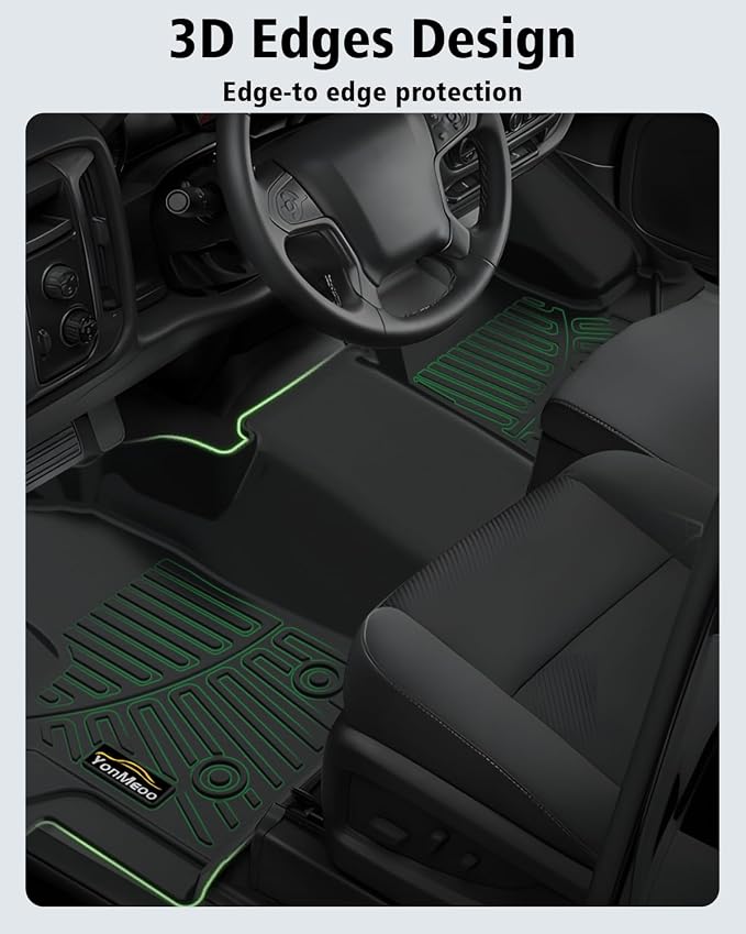 Floor Mats Custom for Ford Transit 2022-2025 2026 (All Models w/Vinyl Floors) All Weather TPE Rubber Protection 1st Row Anti-Slip Automotive Floor Liners for Ford Transit 150 250 Accessories- 1 PCS