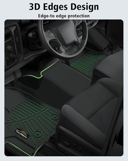 Floor Mats Custom for Ford Transit 2022-2025 2026 (All Models w/Vinyl Floors) All Weather TPE Rubber Protection 1st Row Anti-Slip Automotive Floor Liners for Ford Transit 150 250 Accessories- 1 PCS