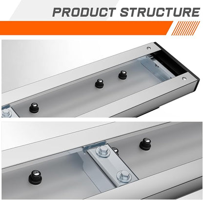 PM PERFORMOTOR 6.7" Running Boards Stainless Steel Side Steps Nerf Bars Compatible with 07-19 Chevy Silverado/GMC Sierra Extended Cab [Pair]