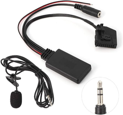 Yctze 18Pin Bluetooth AUX Cable Adapter Car Microphone Fit for Comand 2.0 W211 W208 W168 W203 Bluetooth AUX Cable Adapter
