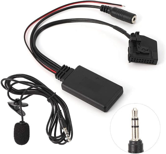 Yctze 18Pin Bluetooth AUX Cable Adapter Car Microphone Fit for Comand 2.0 W211 W208 W168 W203 Bluetooth AUX Cable Adapter