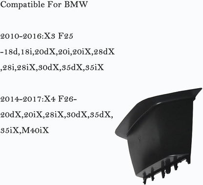 Black Driver Side Door Armrest Handle Storage Compartment Compatible for BMW X3 F25 2010-2016 X4 F26 2014-2017 Cover Door Container Storage Box Door Armrest Cover