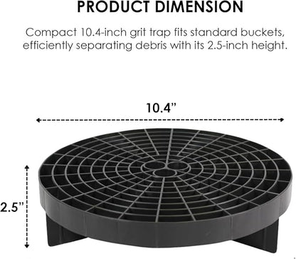 HI-TECH Guard Insert for Car Wash Buckets – Traps Dirt & Debris to Prevent Swirls – Durable Plastic Fits 5 Gallon Buckets – 10.4"x2.5"
