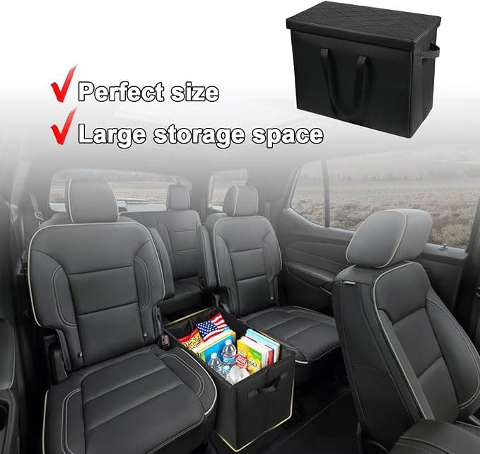 Car Backseat Organizer for Chevrolet Traverse 2018-2025, Backseat Box Console Organizer for Children's Toys, Baby Supplies, Snack Organiser, Travel Dual Storage Organizerc
