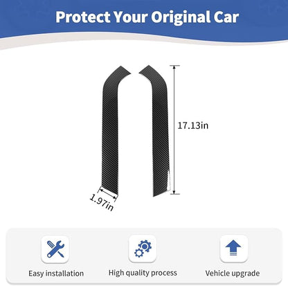RT-TCZ for Silverado Carbon Fiber Center Console Shifter Side Panel Trim Cover for Chevy Silverado GMC Sierra 2014-2018 Black Carbon Fiber Grain Interior Accessories 2pcs