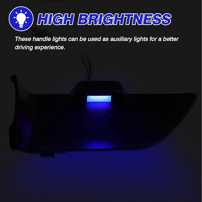 Powerty Compatible with LED Light 2020-2025 2026 Toyota Highlander Accessories Inner Door Handle Bowl Mood Lighting Decorative Interior Lamp 4PCS Blue