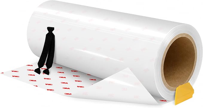 VViViD 3M Clear Paint Protection Vinyl Film 12 Inch Wide Choose Your Size Including Tools (12 Inch x 60 Inch (Incl. Detailer & 2X Black Felts))