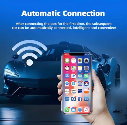 Wireless Apple CarPlay Adapter - Upgraded 2026 Android Auto Adapter Having (2.4GHz+5.8GHz) Connection - Supports Both iPhone (iOS 10+) Android (11+), 2-in-1 Wired to Wireless Plug and Play