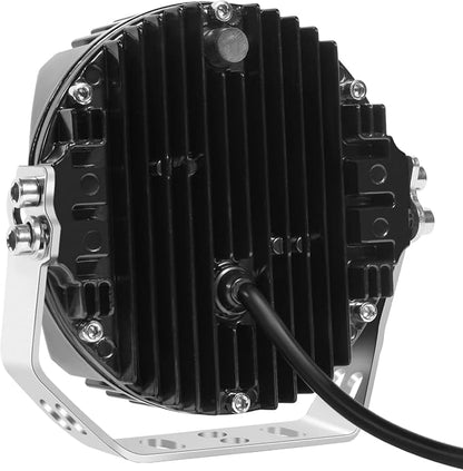 5 Inch 50W LED Driving Light 1PCS 5500LM Flood Light Pod Off Road Fog Driving Roof Bar Bumper for ATV, UTV, Cart, SUV Trucks, Pickup, F150, Pack of 1