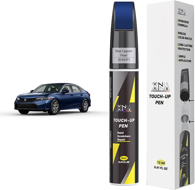 XNA Blue Lagoon Pearl(B-642P) for Honda Touch Up Paint, Car Scratch Remover for Nicks and Chips Repair, 2-In-1 Quick & Easy Fix Car Scratch Repair Kit with Exact Color-Matched