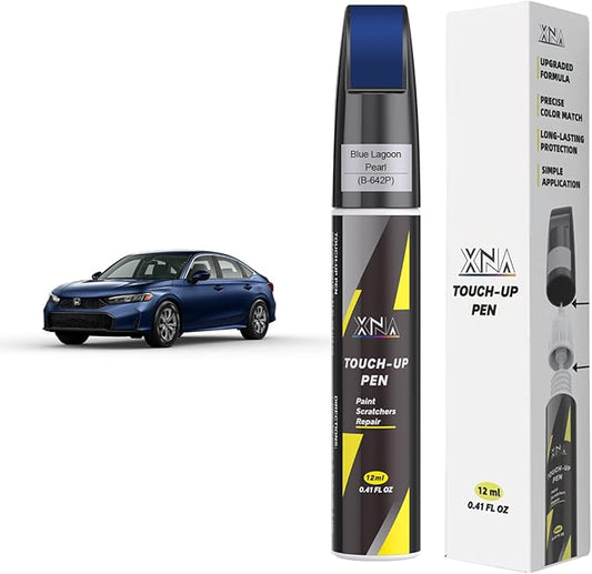 XNA Blue Lagoon Pearl(B-642P) for Honda Touch Up Paint, Car Scratch Remover for Nicks and Chips Repair, 2-In-1 Quick & Easy Fix Car Scratch Repair Kit with Exact Color-Matched