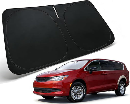 Windshield Sun Shade for 2021-2025 Chrysler Voyager Accessories, Car Front Window Sun Visor & Heat Shield | 240T Sunshade Protection Blocks UV Rays Keep Your Car Cooler