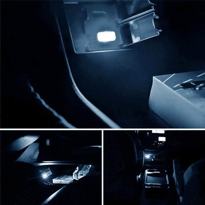 iJDMTOY Xenon White USB Plug-in Miniature/Nano LED Car Interior Ambient Accent Lighting Kit