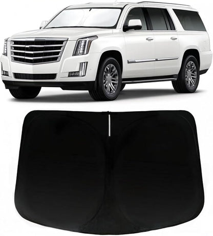 Windshield Sun Shade for Cadillac Escalade 2021-2026, Car Front Window Sunshade with 240T Sun Visor Protector Blocks UV Rays Heat Sun Shield Accessories