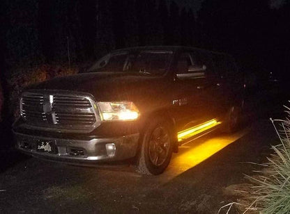 iJDMTOY 40-Inch 63-SMD Flexible LED Running Board/Side Step Lighting Kit Compatible with Truck SUV, Amber Yellow