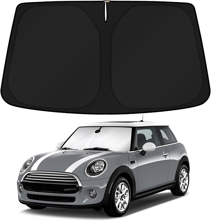 KUST Windshield Sun Shade for 2014-2025 BMW Mini Cooper F55 Accessories Custom Fit Sunshade Sun Visor Protector Foldable Blocks UV Rays Keep Your Car Cooler