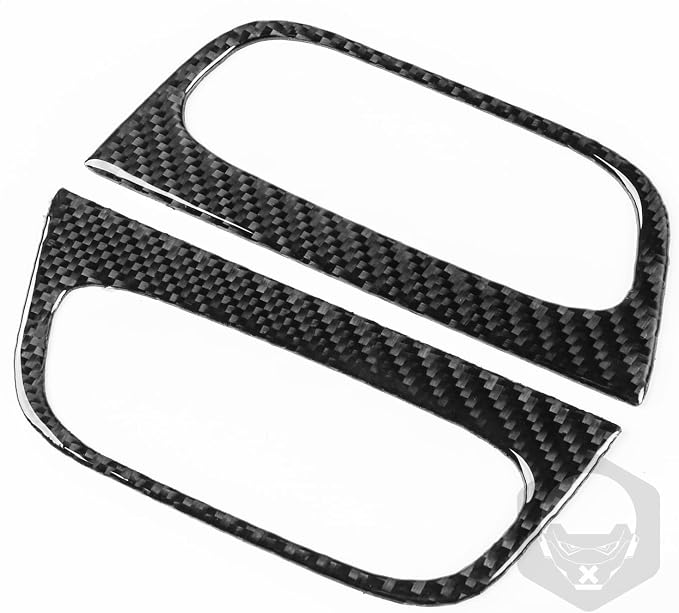 NVCNX Real Premium Carbon Fiber for Toyota 2nd Gen Tacoma Accessories 2005-2015 2006 2007 2008 2009 2010 2011 2012 2013 2014 Car Door Inner Rear Grab Handle Cover Interior Trim Sticker Decal 2PCs