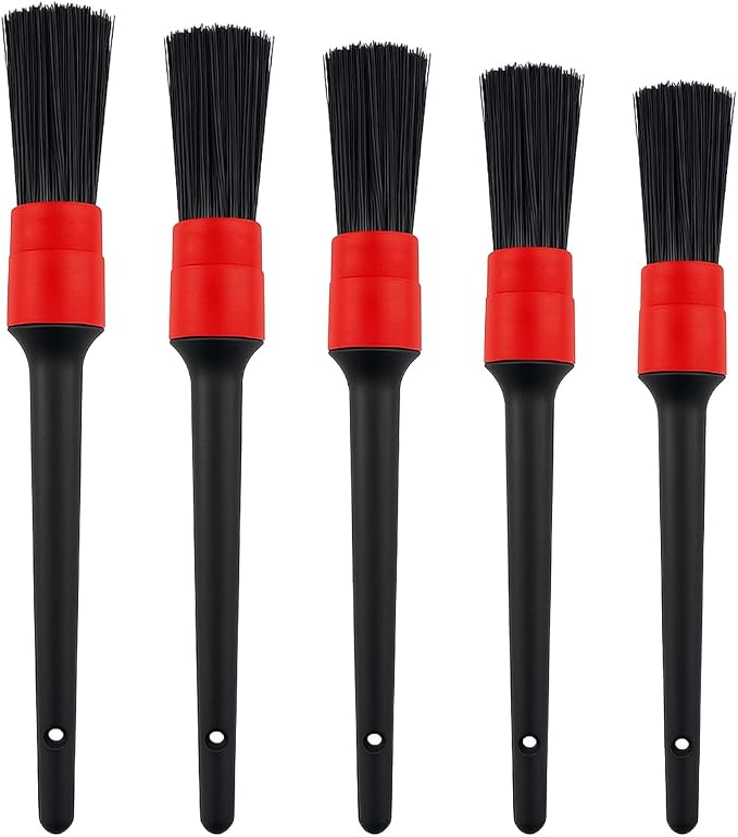 5PCS Car Detailing Brush Set, Ultra Soft Bristle No Scratch Vehicle Air Vent Dust Cleaning Brush, Automotive Interior Exterior Cleaner Tool Kit, Universal for Most Vehicles
