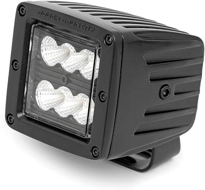 Rough Country 2" Black Series Square CREE Cube LED Lights | Flood - 70133BL