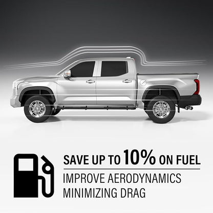 Low Profile Hard Folding Aluminum Truck Bed Tonneau Cover Compatible with 2022-2026 Toyota Tundra 5' 6" Bed w/OE Rail System (66.7"), Quad-Fold Style