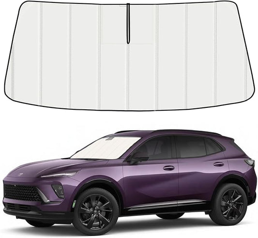 Windshield Sun Shade for Buick Envision 2021-2026, Front Window Visor Accessories, Folding Design Blocks Heat & UV Rays Maintain Cool Interior and Save Space