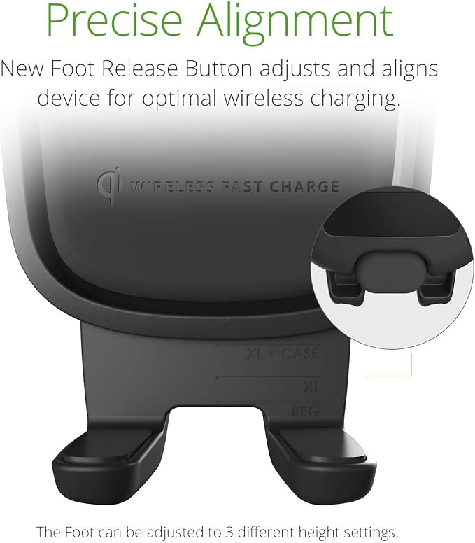 iOttie Car Charger Easy One Touch Wireless 2 Qi Charging CD Slot + Air Vent Combo Phone Mount for iPhone, Samsung Galaxy, Huawei, LG, Smartphones, Black