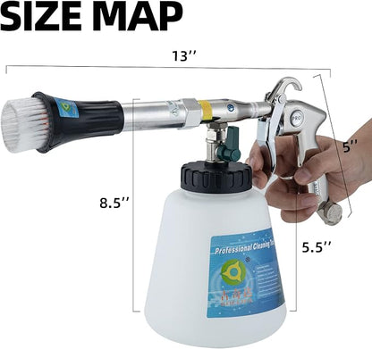 GOCCIDA Car Cleaning Kit Multi-Purpose Cleaning Gun Detachable Sprinkler Head for Car Interior Plush Toy Blanket Cleaning Works with Air Compressor