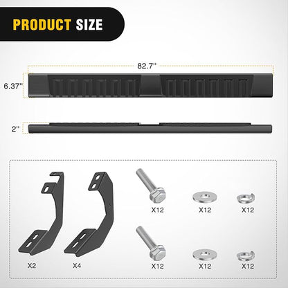 Nilight Running Boards for 2007-2021 Toyota Tundra Crewmax Cab 4 Full Size Doors 6 Inch Side Step Nerf Bars Black