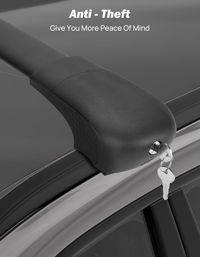JOYTUTUS Lockable Roof Rack Cross Bars Compatible with Kia Telluride EX S SX SX-Prestige 2019-2026 (NOT FIT X-PRO X-LINE), Heavy Duty Aluminum Anti-Theft Roof Rails Crossbars Luggage Racks
