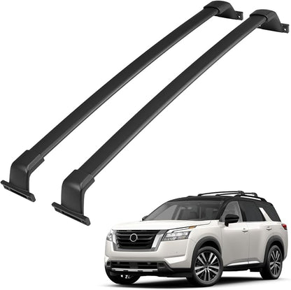 JOYTUTUS Roof Rack Cross Bars Compatible with Nissan Pathfinder 2022-2025 SV SL Platinum w/Raised Side Rails, Anti-Rust Crossbars for Cargo Carrier Kayak Canoe Bike, 220 LBS