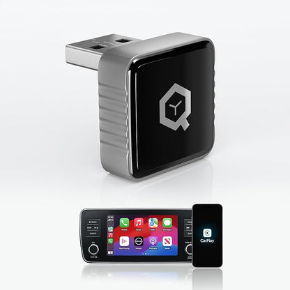 WL1 Wireless CarPlay Adapter for iPhone | For factory wired CarPlay cars; iPhone 6+ / iOS 12+; auto reconnect; includes USB-C converter