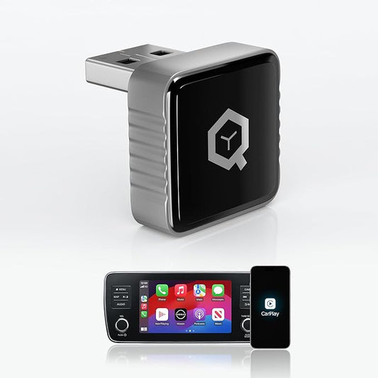 WL1 Wireless CarPlay Adapter for iPhone | For factory wired CarPlay cars; iPhone 6+ / iOS 12+; auto reconnect; includes USB-C converter