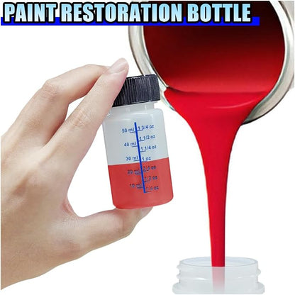 Touch Up Paint Bottle Container with Brush and Lid, 2 Ounce/60ml Leftover Paint Storage Can with Mixing Ball, Vehicle Paints Chip Repair Applicator for Fixing Car Scratches, Damage (3PCS)