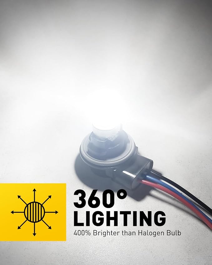 AUXITO 3157 LED Bulb White, Reverse Light 3156 3056 3057 4157 3047 4057 3457 4114 Super Bright for Backup Lights Tail DRL Brake Signal Parking Lights, Pack of 2