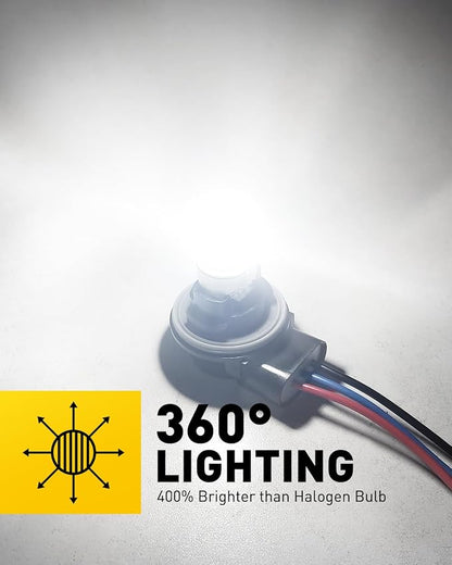 AUXITO 3157 LED Bulb White, Reverse Light 3156 3056 3057 4157 3047 4057 3457 4114 Super Bright for Backup Lights Tail DRL Brake Signal Parking Lights, Pack of 2