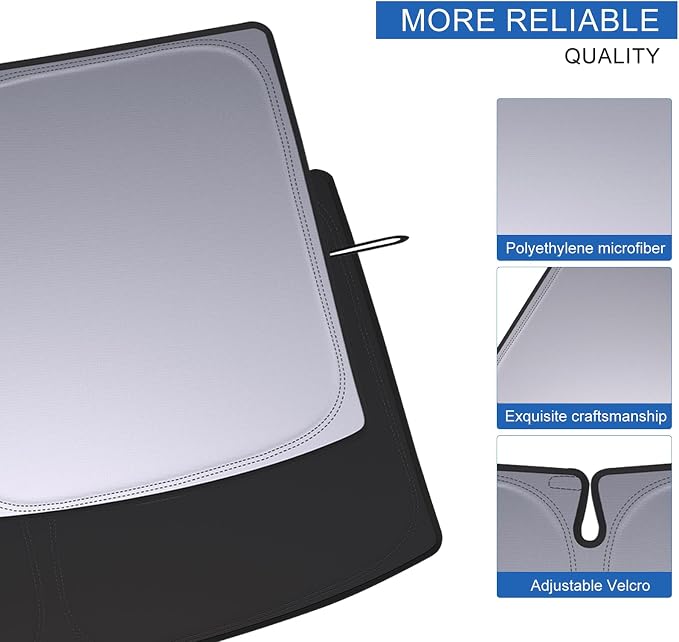 Windshield Sun Shade for Toyota Rav4 Accessories 2019-2025 2026, Custom Fit Foldable Front Window Sunshade Sun Visor Protector, Block UV Rays Keep Your Car Cooler