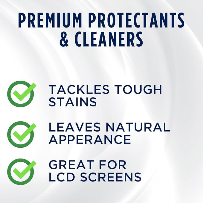 Cleans interior surfaces with a residue-free finish. Safe on touchscreens, LCDs, and glass.