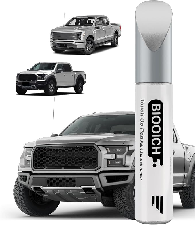 Touch Up Paint Pen Exact Color Match Car Chip and Scratch Repair (for Ford, Iconic Silver Metallic(JS/M7432A))